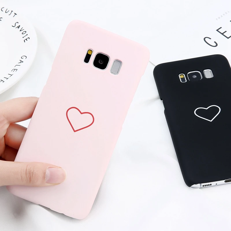 Lovebay Hard Couple Cases Cover for Samsung Galaxy S7 Edge S8 S9 Plus Note 8 9 Love Heart Style Fashion Simple Back Cover Shell Lovebay Hard Couple Cases Cover for Samsung Galaxy S7 Edge S8 S9 Plus Note 8 9 Love Heart Style Fashion Simple Back Cover Shell