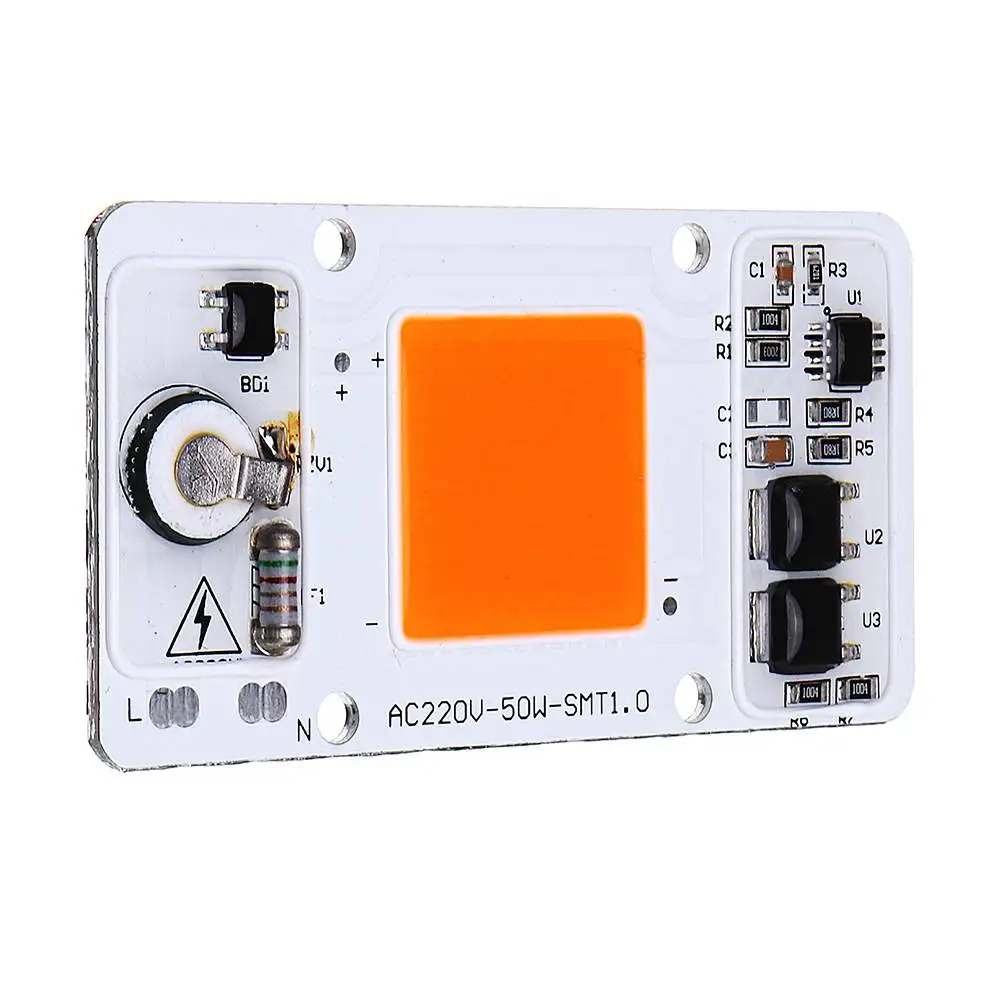 

CLAITE 50W Full Spectrum Thunder Protection Smart IC Control LED COB Grow Light Chip for Plant AC220-240V