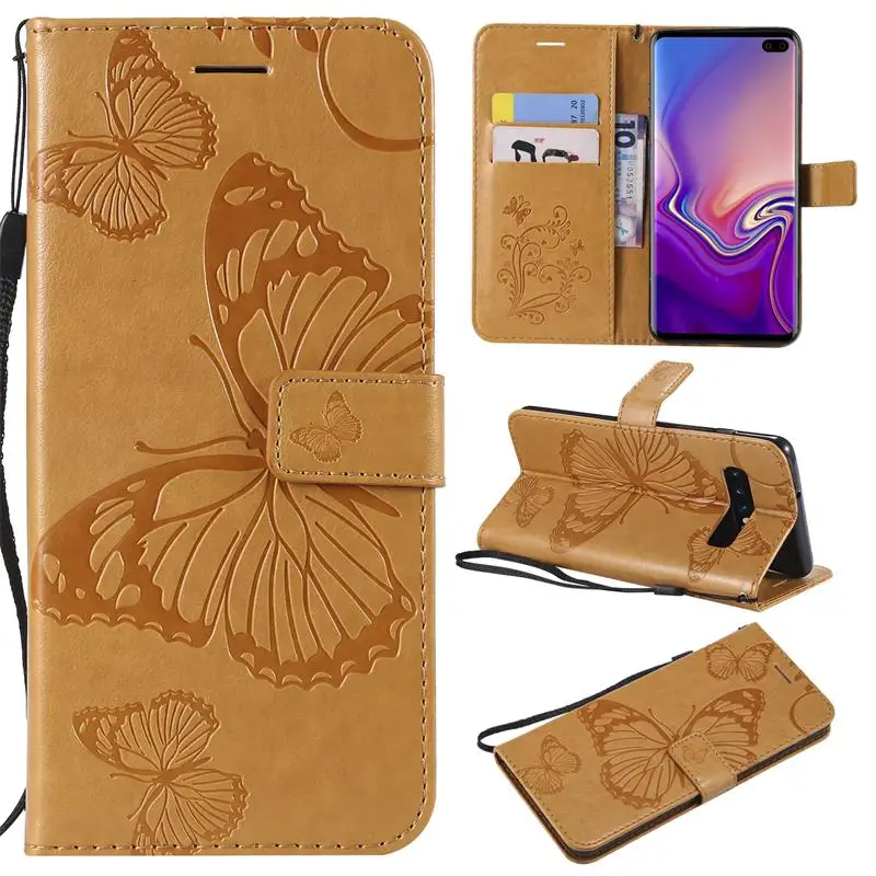 Роскошный чехол для samsung S10 плюс из искусственной кожи флип-чехлы Чехол Galaxy S8