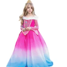 Сказочная принцесса Спящая красавица для девочек, нарядное платье, цветочные Бальные платья, костюм для косплея на Хэллоуин