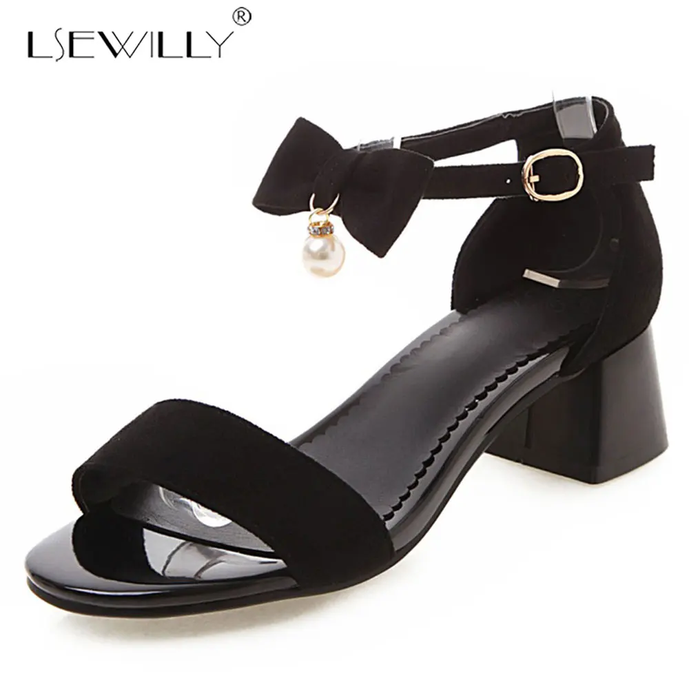 

Lsewilly Sandals for Women Pink White Lolita Chunky Med Heel Shoes Ankle Strap Bow Peep Toe Party Wedding Sandal Summer E890