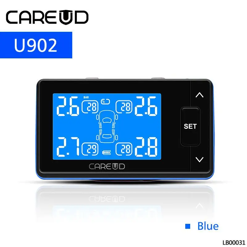 Car Tire Pressure Monitoring System Automatic Alarm Wireless TPMS 4 External Internal Sensor Tire Temperature Monitoring U902L