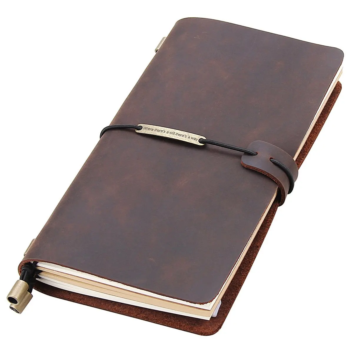 Винтажный подарок из воловьей кожи Handmad Notebook натуральной с ремонтом резины для