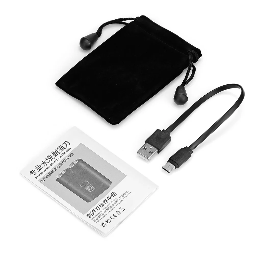 USB перезаряжаемая моющаяся IPX5 Водонепроницаемая двухголовая вращающаяся