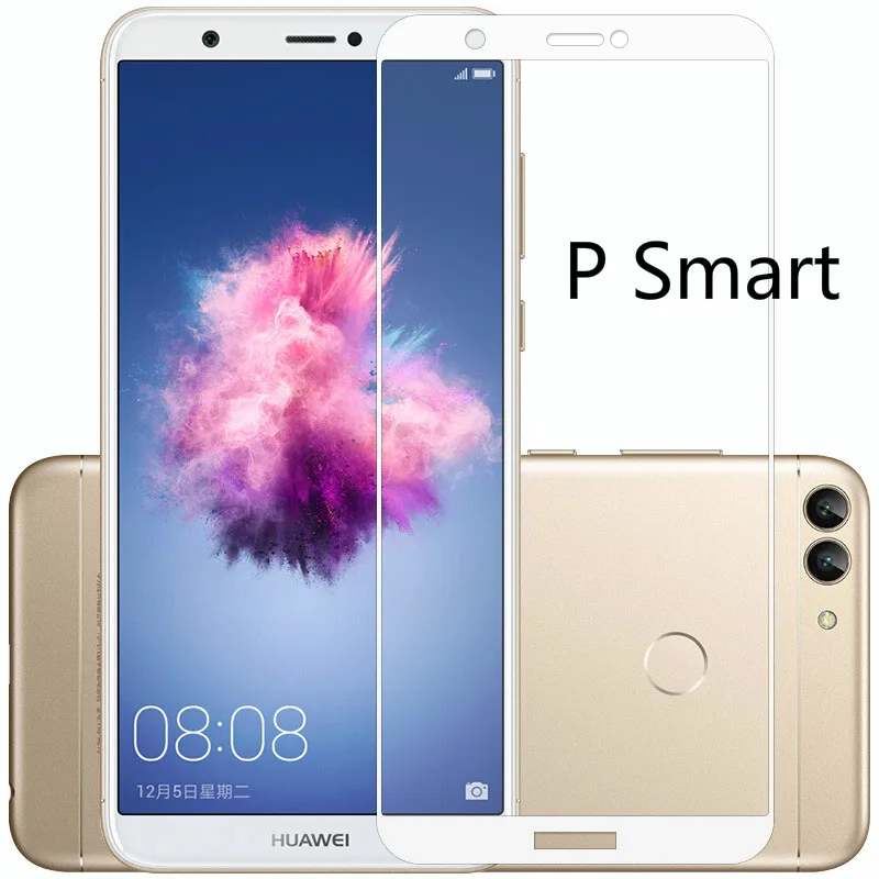 3D полное покрытие закаленное стекло для Huawei P Smart Dual SIM Защита экрана FIG LX1 защитная