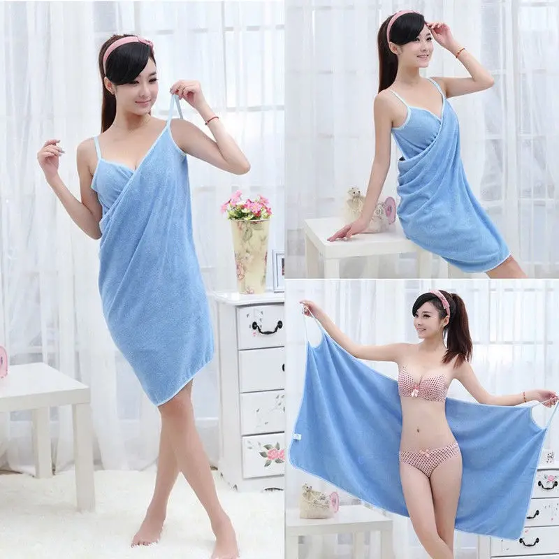 Girls Women Lady Soft Bath Swimming Towel Dress Fast Drying Beach Spa Bath Blanket Bathrobes Wash Clothing Easy To Wear