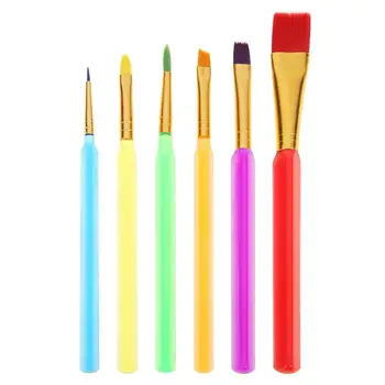 

6pcs Nylon Hair Oil Paint Brushes Watercolor Oil Acrylic Painting Art Pen