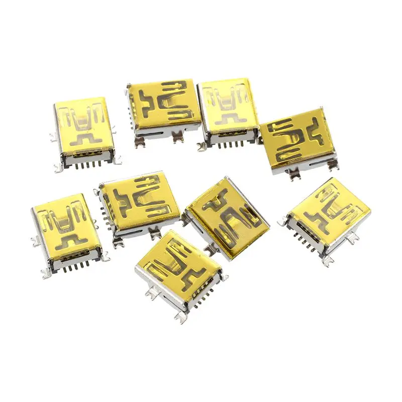 

9 PCS Spare Part USB Mini 5Pin Female SMT Panel Mount Connectors
