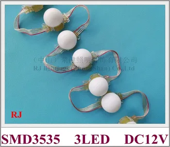 

LED pixel light module exposed point light source milky white cover IP65 IC WS8206 / WS2811 SMD 3535 3 LED DC12V 30mm*30mm