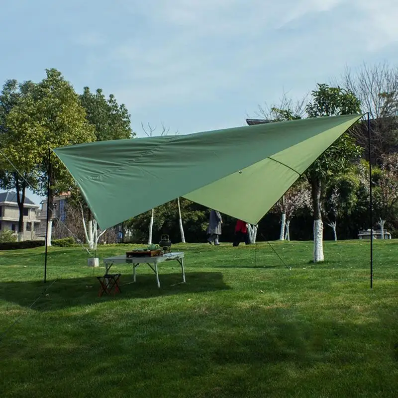2.9 m x 2.9 m خفيفة قماش القنب في الهواء الطلق التخييم بقاء المأوى الشمس الظل المظلة للماء خيمة للشاطئ