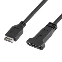 ALLOYSEED 0,5 м USB3.1 Передняя панель тип-E штекер-USB-C type-C Женский удлинитель Кабель-адаптер