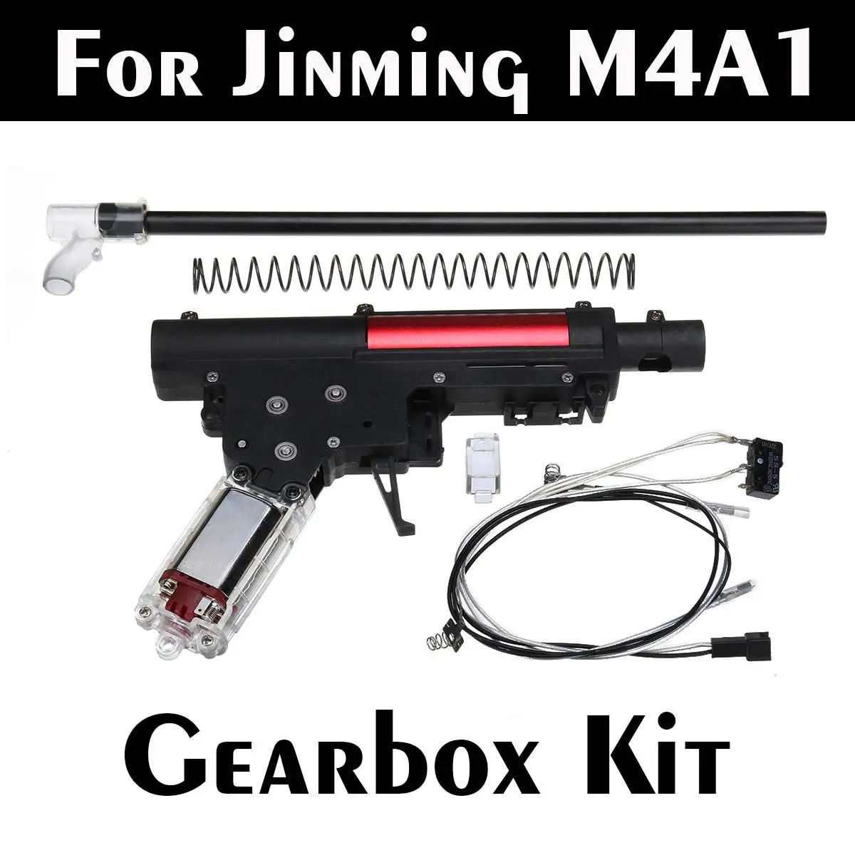 Черный нейлон разделение приемник в виде ракушки + комплект коробки передач для Jinming M4A1 игры воды гель мяч бластеры игрушки пистолеты