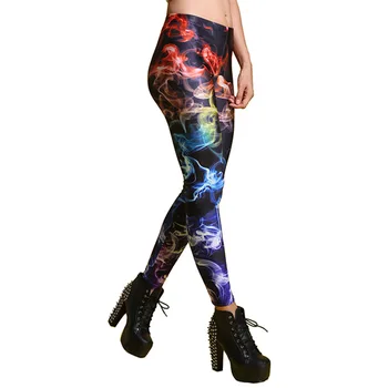 

Women Pants Fashion Print High Waist Leggings Women Workout Leggins Slim Elastic Trousers Legins Plus Size Female Legging