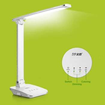 

Rechargeable Led Stand Desk Lamp Modern 3 Light Color Touch Switch Dimmer Eye Protection Foldable Reading Light Table Lamps