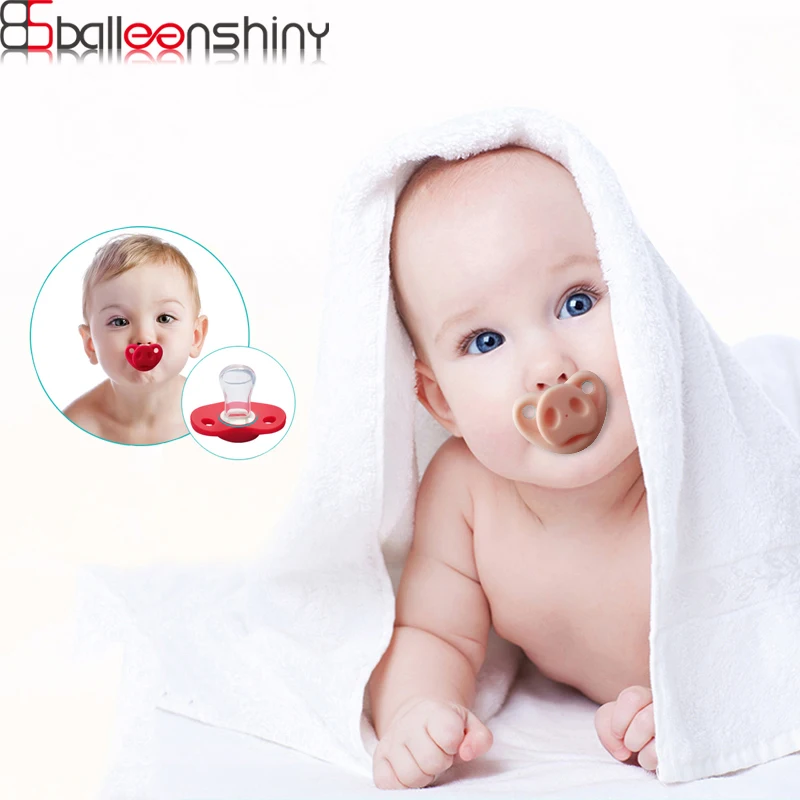 

BalleenShiny Cute Baby Pig Nose Pacifier Safe Silicone Soother Teether Soft Babys&Girls Nipples Baby Care