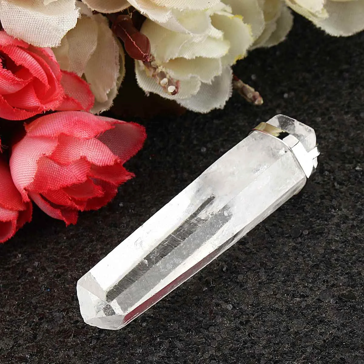 

Necklaces Natural Crystal Selenite chakra pendant Raw Irregular white crystal Pendant Chains Necklace For Women Healing Chakra