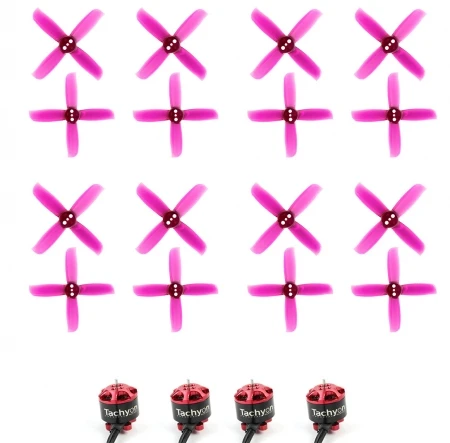 

4pcs iFlight Tachyon T1408S 1408S 4300KV 2-6S / 5400KV 2-4S Brushless Motor with GEMFAN 2036 Propeller for FPV Racing Quadcopter