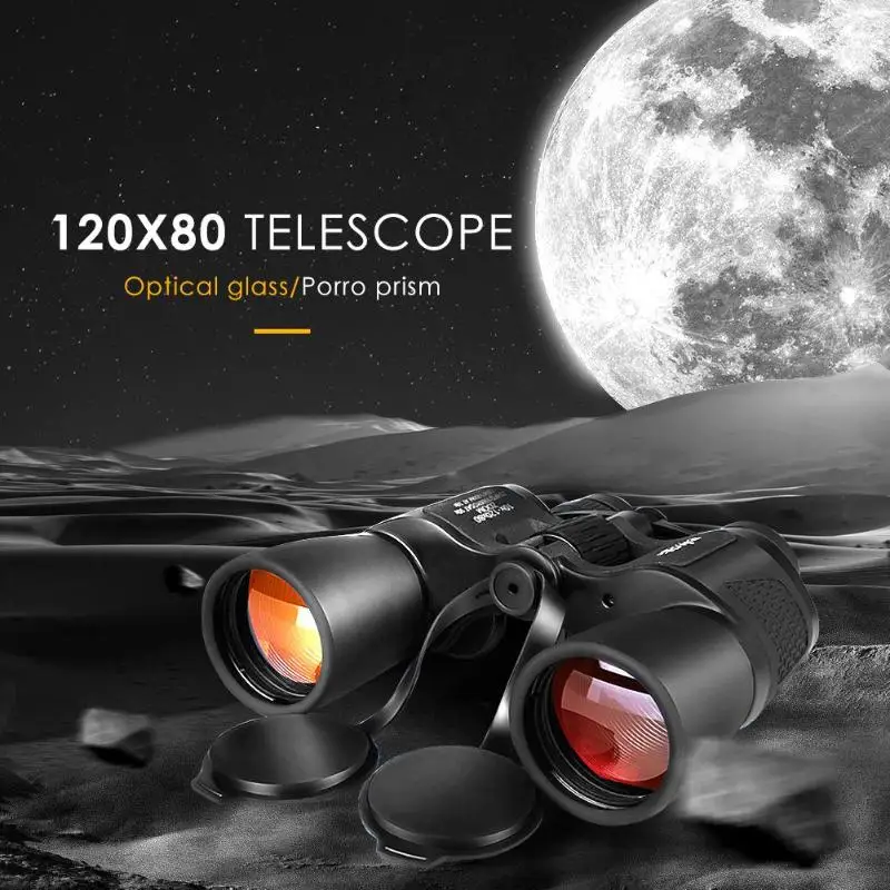 

High Definition 10-120X80 High Magnification Long Range Zoom Hunting Telescope Wide Angle Professional Tactical Binoculars