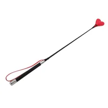 Fantastic Heart-shaped Pendant Metal Flirting Whip Red Fetish Bdsm Sex Whip Adult Games