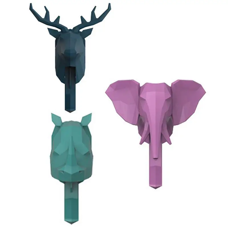 

Head Hooks Deer Head Coat Hook Wall Decoration Bathroom Bedroom Living Room Home Storage Rack Animal Wall Decoration Sticky Hook