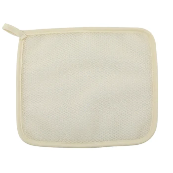 

5pcs Bath Towel Nylon Hanging Hole Small Square Double-sided Washing Cloth Washcloth Bubble Maker for Face Cleaning Shower