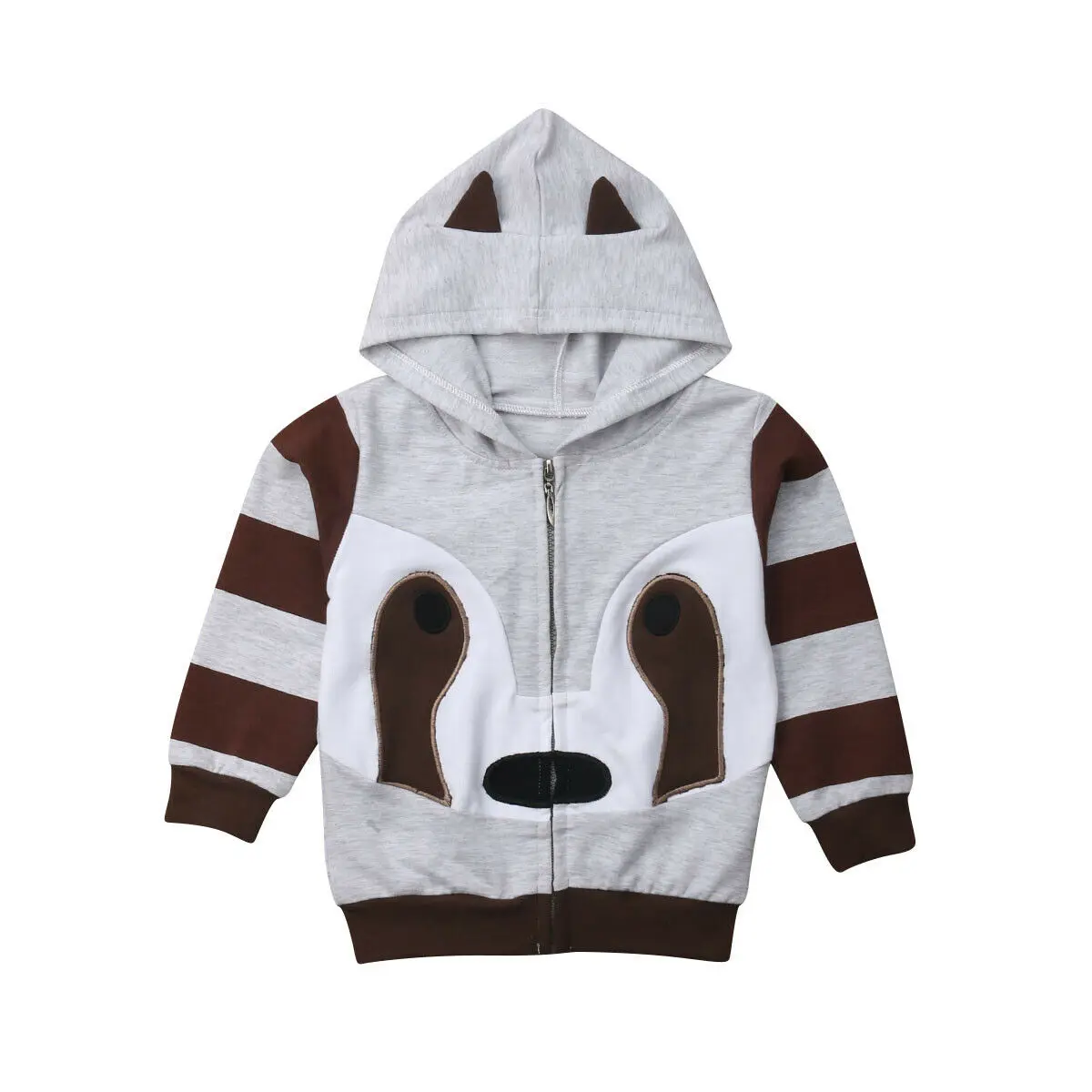 

Toddler Unisex Kids Boys Girls Baby Zip Hoodie Cartoon Print Causal Coat Sweatshirt Jumper Top