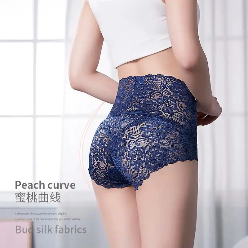 Sexy Lace underwear women High Waist Knickers Lace Panties mesh