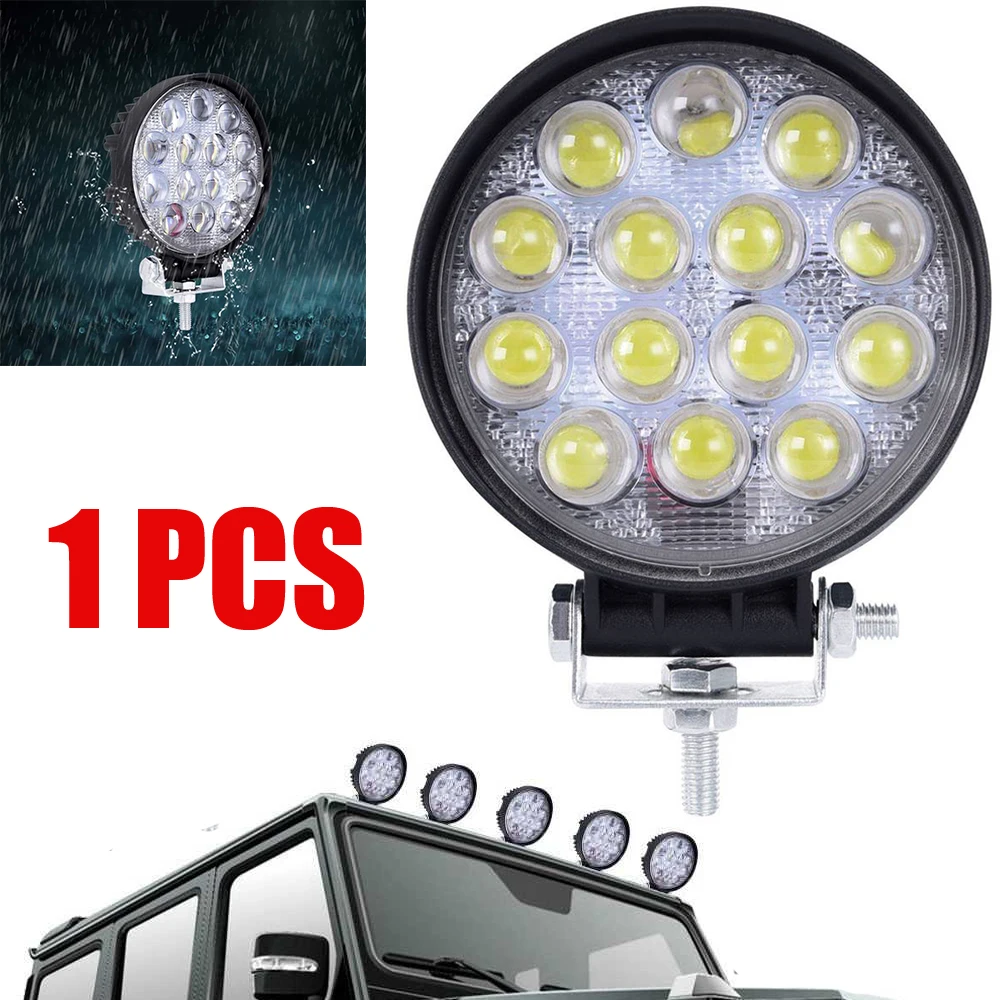 1 PC Super Bright 42W LED Truck Light 3360LM Work Driving Lamp Spot Flood Beam Offroad Boat Truck ATV Universal