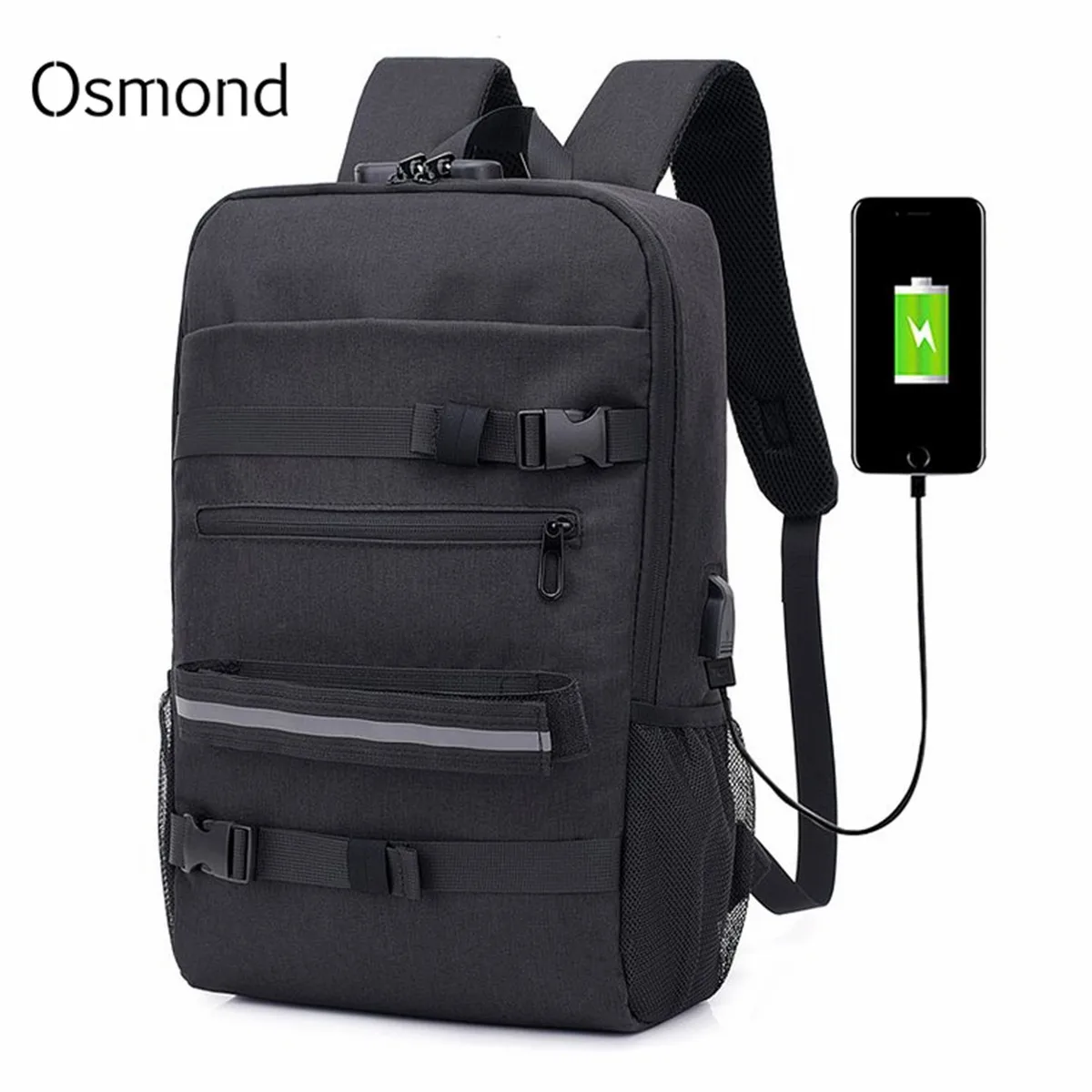 thumbnail image 2 of ProEtrade Travel Backpack – Extra Large Laptop Bag, TSA Approved, USB Charging Port, Fits 17 Inch Laptop (Black) 2 of 10