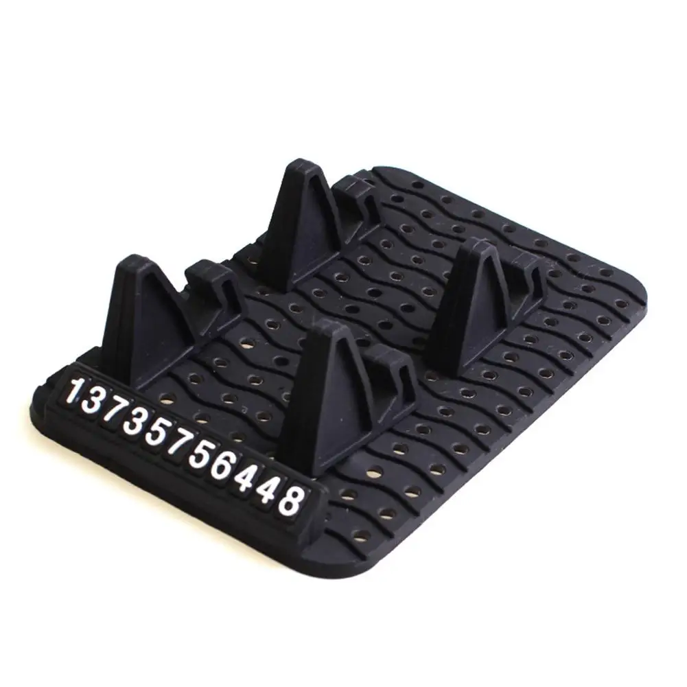 

Car Non-Slip Pad Multi-Function Mobile Phone Navigation Stand Instrument Panel Silicone Storage Mat Parking Number Plate 3-in-1