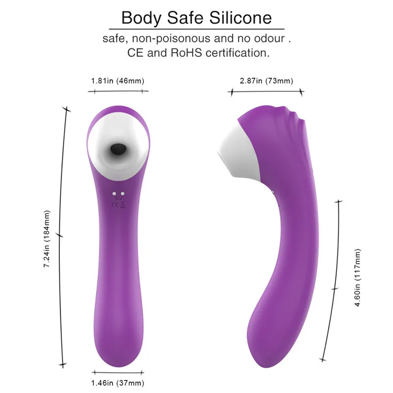 2 In 1 Powerful Nipple Vibrator Clitoris Nipple Sucker Clit Sucker G Spot Vibrator Sex Toys For Woman Clitoris Sucke X286-1