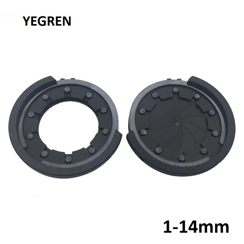 

1-14 mm Inner Diameter Metal Zoom Iris Diaphragm Aperture Condenser for Camera Optical CCTV Lens Microscope Monitoring