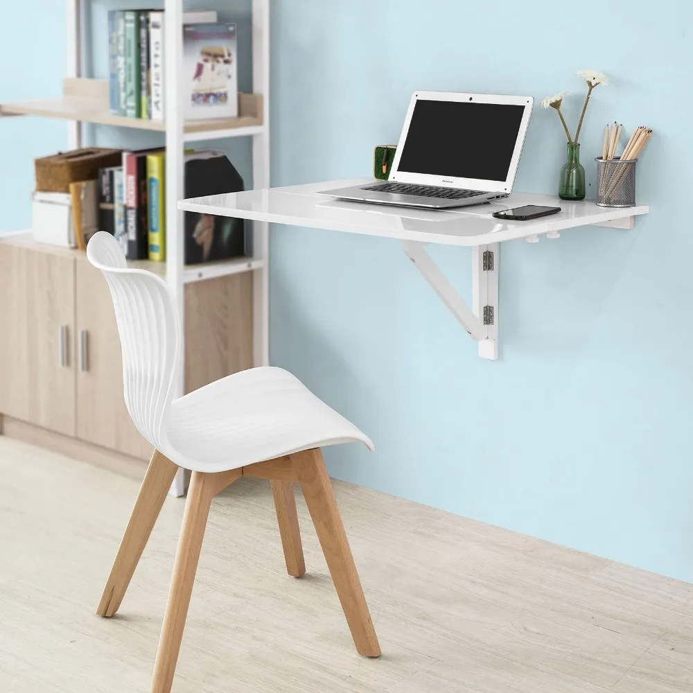 SoBuy FWT02 Folding Wall-mounted Drop-leaf Table, Kitchen & Dining Wood Table Children Desk