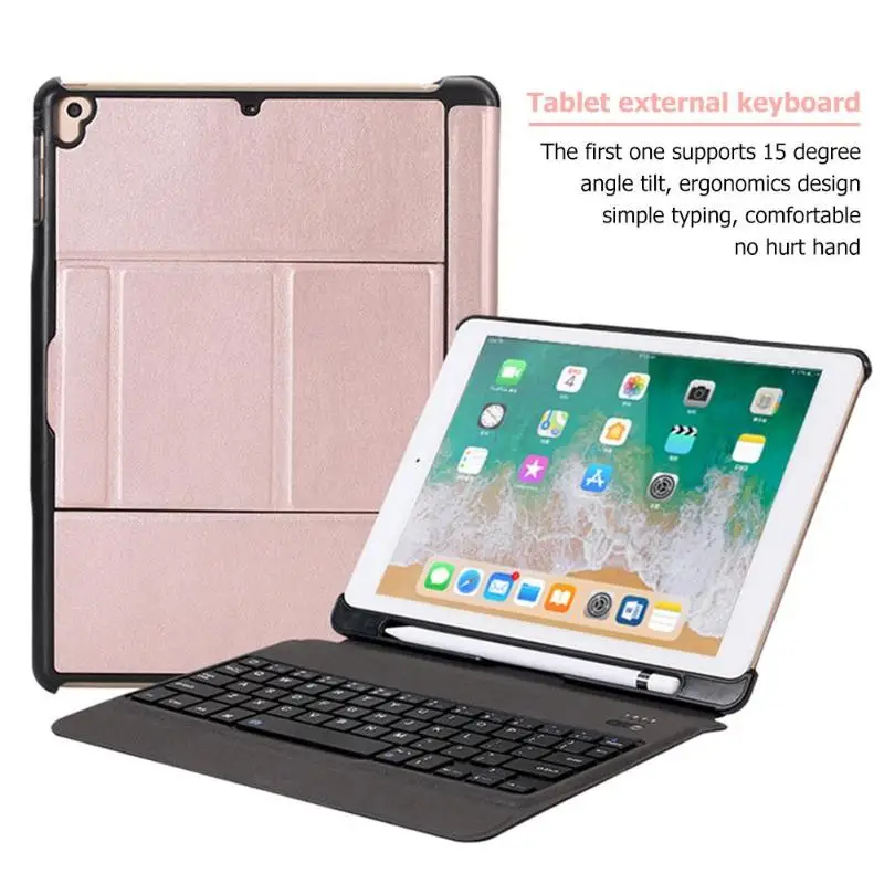 

VAKIND Portable Foldable Smart Flip Bluetooth3.0 Wireless Keyboard for iPad 9.7 Waterproof Case Cover Stand for iPad 9.7 New