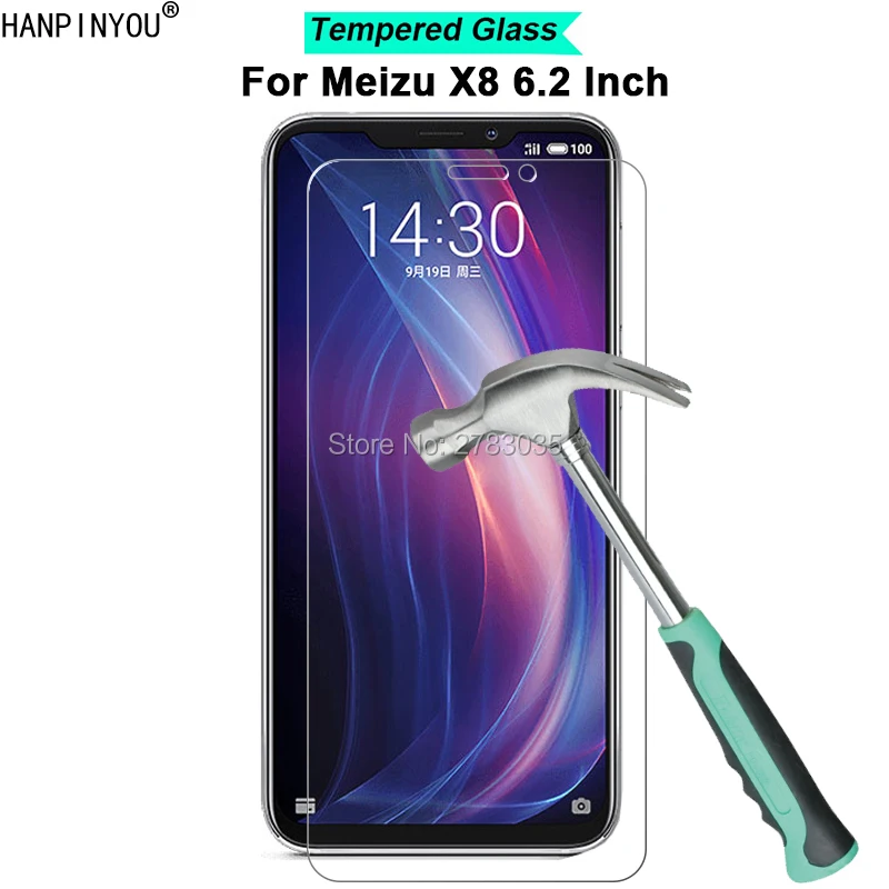 

For Meizu X8 6.2" New 9H Hardness 2.5D Ultra-thin Toughened Tempered Glass Film Screen Protector Protect Guard