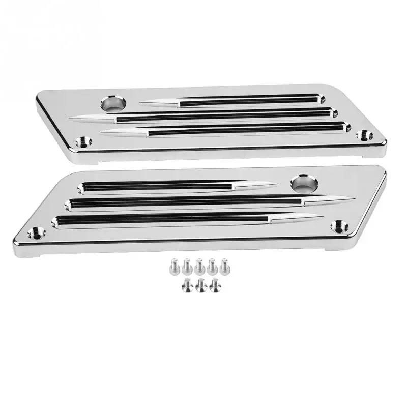 

1Pair CNC Aluminum Motorcycle Saddlebag Latch Covers for Harley Touring 1993-2013 Silver Saddlebag Latch Covers Moto Styling