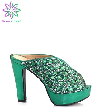 

Latest Ladies Sandals with Heels Pumps Women Shoes Rhinestone Wedding Slip on Shoes for Women Luxury Sandals Women Party Shoes