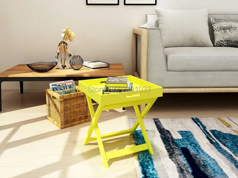 American style Creative folding small tea table Scandinavian inswind modern simple household furniture table living room sofa American style Creative folding small tea table Scandinavian inswind modern simple household furniture table living room sofa