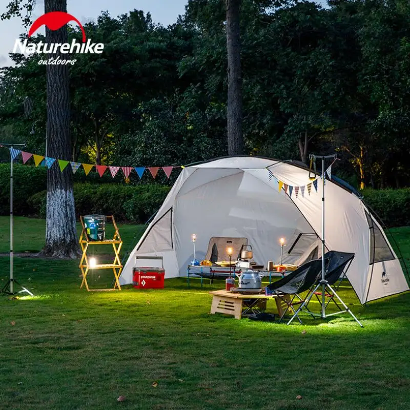 Outdoor Camping Tent Sun Shelter Awning Rainproof Anti-UV Sun Shelter Canopy Beach Sunshade External Rain Protection