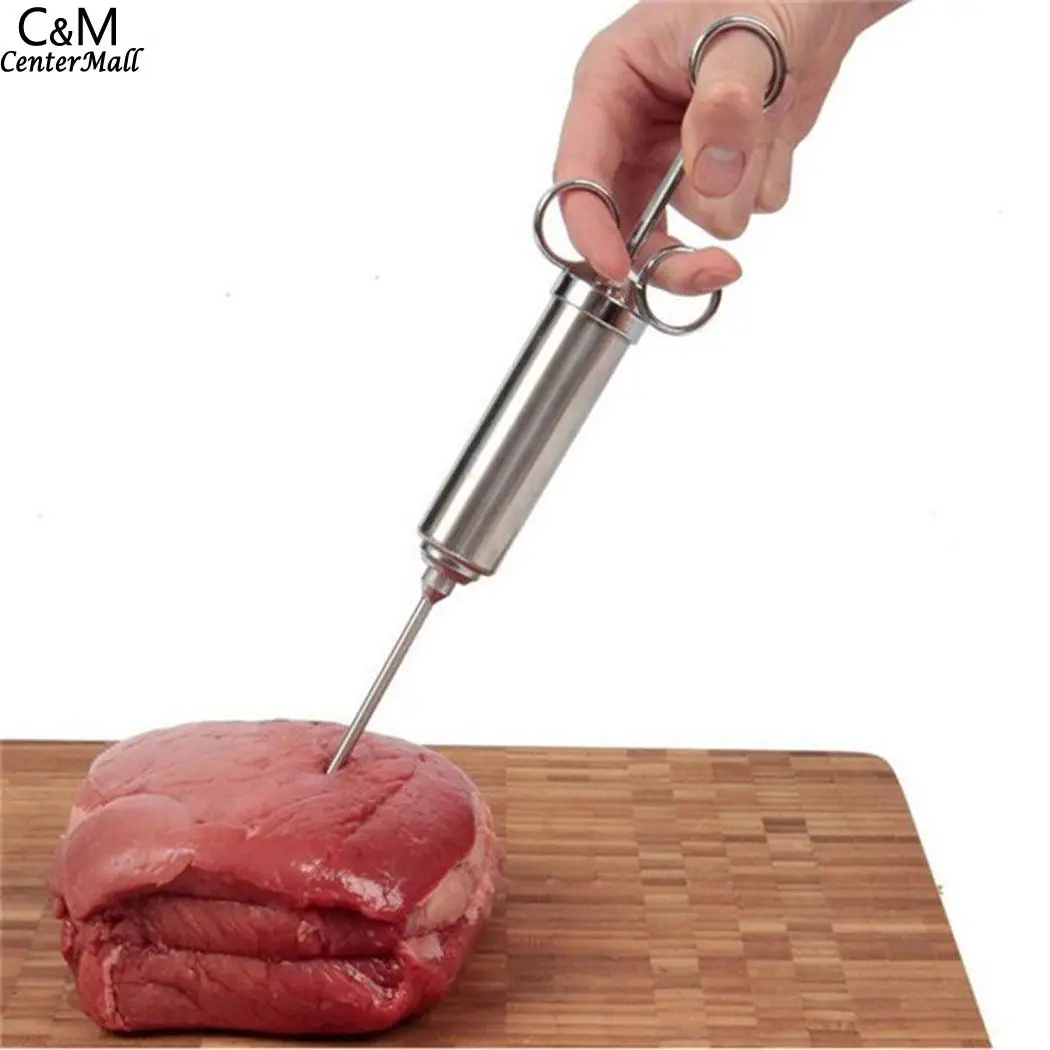 Stainless Steel Needles Spice Syringe Marinade Injector Cooking BBQ 60ml Kitchen Seasoning Tools | Дом и сад