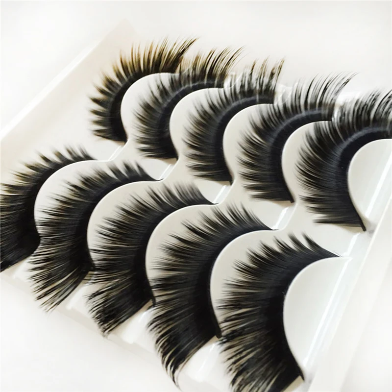 Шеллхард 5 пар ресниц натуральные накладные ресницы удобные Экстра длинные