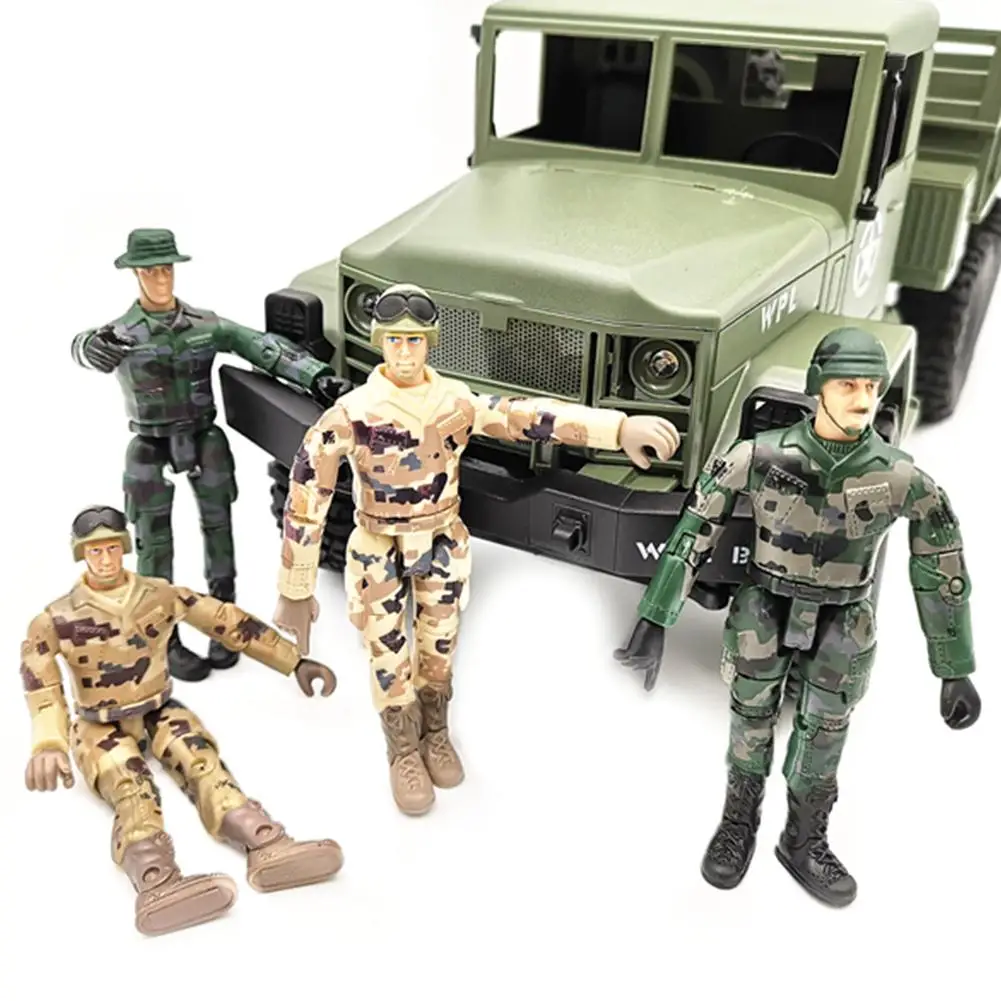

4PCS 10CM Special Forces Tactics Assault Commando Policeman RC Car Toy Figure Police Building Block For Boy Adjustable Dolls