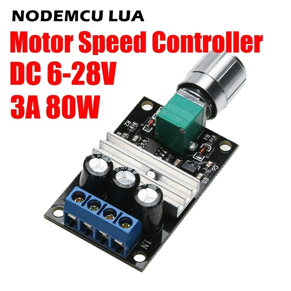 DC 6 28V 12V 24V 3A ШИМ регулятор скорости двигателя регулируемый Регулятор Двигателя