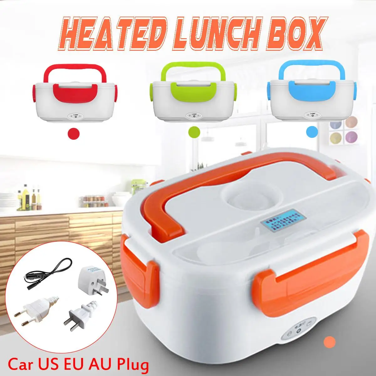 

1.2L 220V Portable Electric Heating Lunch Box Bento Storage Box Home Office School Rice Container Food Warmer RU Stock