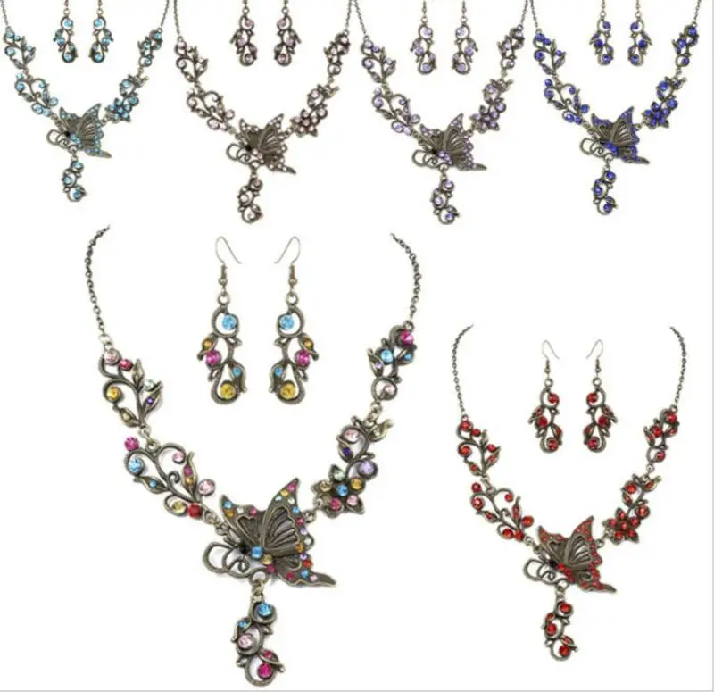 

Ladies Women Crystal Colorized Stones Simple Stylish, Durable comfortable Crystal Necklace Pendant Jewelry