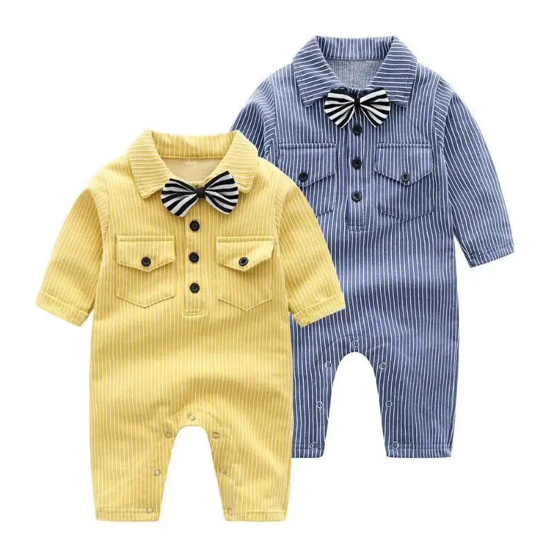 

2019 Fashion Baby Rompers Newborn Cotton Stripe Print Boys Girls Clothes Set Spring Infants Soft Slanted Zipper Toddler Jumpsuit