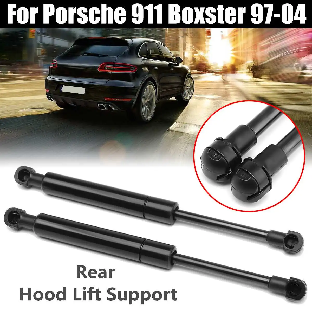 

2Pcs Car Rear Hood Lift Support Shock Strut Damper Set For Porsche 911 Boxster 1997-2004