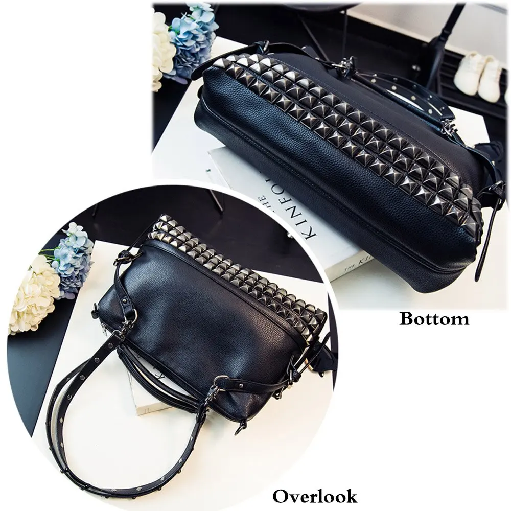 المرأة الحديثة الشرير بو الجلود عبر الجسم برشام الأعلى مقبض حقائب كتف الأفاق حمل حقيبة حقائب لسيدة