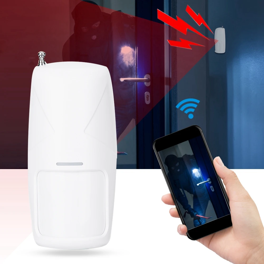 

433.92 MHz Wireless PIR Detector Sensor Alarm Home Security Alarm System Anti-pet Recognition Motion Detector