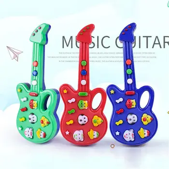 

Children's Multi-functional Cartoon Electronic Music Guitar Baby Musical Instrument Toy 3 Colors Random Delivery